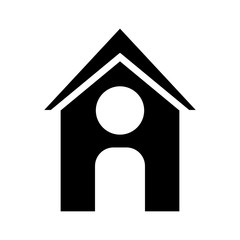 Farm building icon. Stable nature rural farming theme. Isolated design. Vector illustration