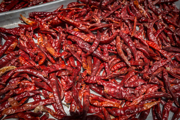 Chillis drying in the sun, Koh Samad, Thailand