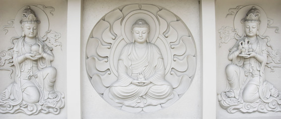 Stone bas -relief of Buddha.