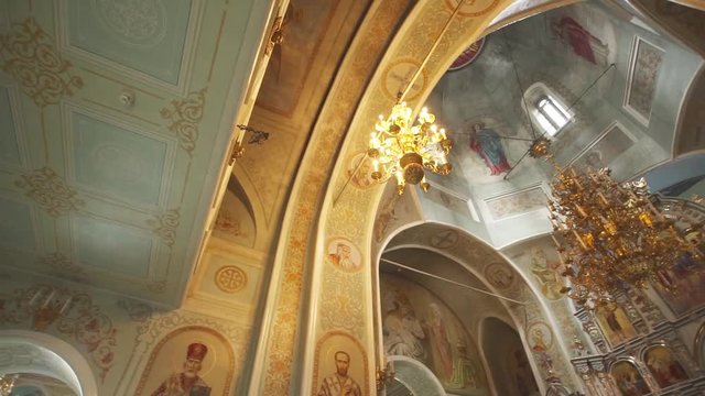 Miracle Temple. Icons. Gold. Dome.