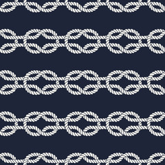 Seamless nautical rope pattern - Square knots