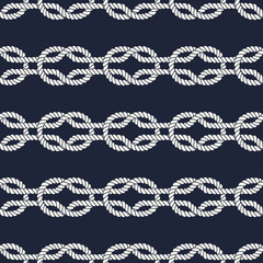 Seamless nautical rope pattern - Square knots