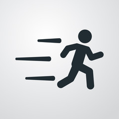 Icono plano corredor sobre fondo degradado