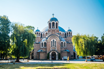 Fototapeta na wymiar The Sveti Sedmochislenitsi Church - a Bulgarian Orthodox church in Sofia, the capital of Bulgaria