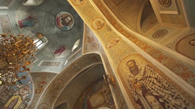 Miracle Temple. Icons. Gold. Dome.