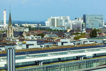 Aerial panorama of Basel