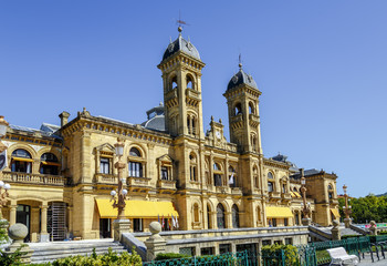 Plakat City Hall of Donostia San Sebastian Spain