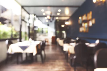 Aluminium Prints Restaurant Abstract blur restaurant background