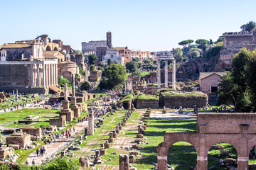 Fototapeta na wymiar The Roman forum, Italy