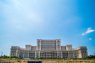 Fototapeta na wymiar Palace of the Parliament in Bucharest, Romania