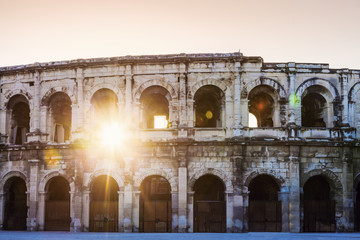 Arena of Nimes at sunrise
