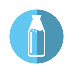 Milk bottle icon. Organic healthy food fresh and natural theme. Isolated design. Vector illustration