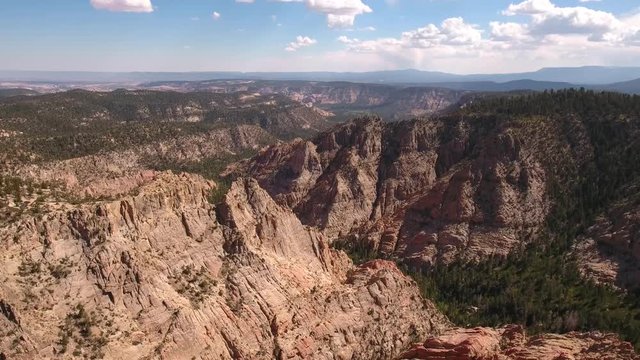 Aerial view of the hells backbone road near escalante Utah