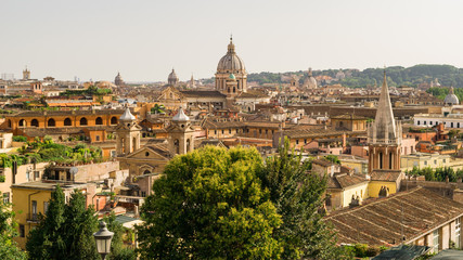 Fototapeta na wymiar Roma, Panorama al Tramonto