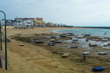 Cadiz's coastline panorama.