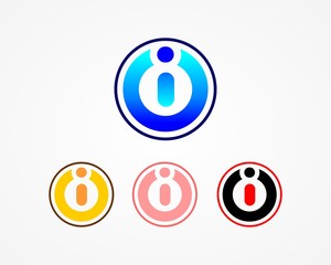 letter i icon circle