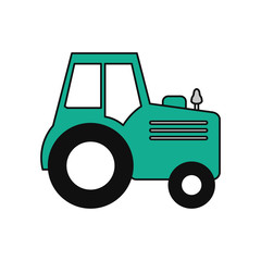 Truck machine icon. Farm lifestyle agriculture and harvest theme. Isolated design. Vector illustration