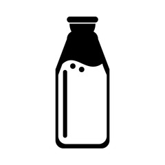 Milk bottle icon. Organic healthy food fresh and natural theme. Isolated design. Vector illustration