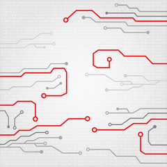 Circuit board abstract modern background. Vector illustration. Flat modern web banner