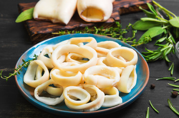 Boiled squid rings