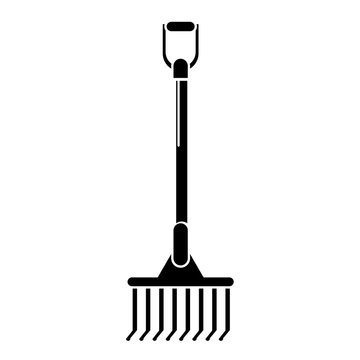 rake tool icon. Farm lifestyle agriculture and harvest theme. Isolated design. Vector illustration