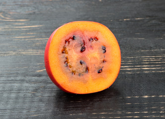 Half tamarillo fruit