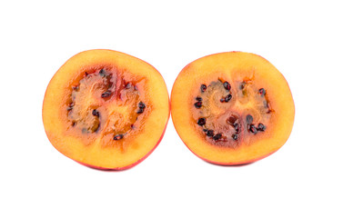 Half tamarillo fruit