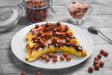 Bananas baked grilled