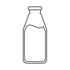 Milk bottle icon. Organic healthy food fresh and natural theme. Isolated design. Vector illustration