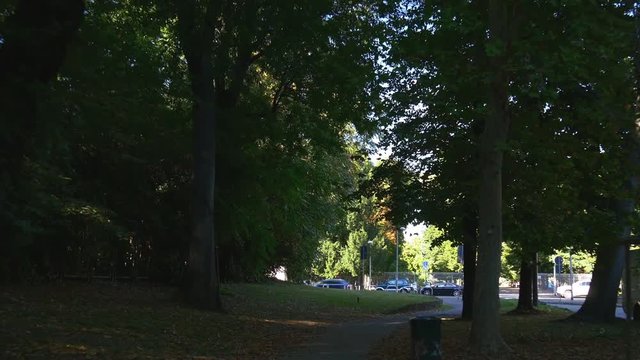 milan famous indro montanelli public gardens summer day walk 4k italy

