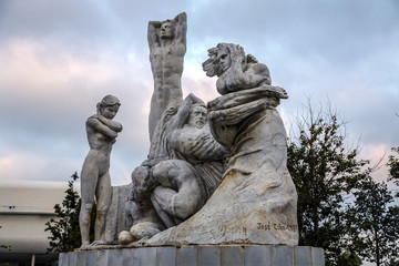 Fototapeta premium The Monument to the Fire of Santander and Reconstruction, Spain