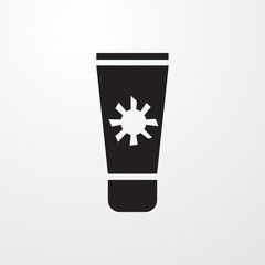 sun cream icon illustration