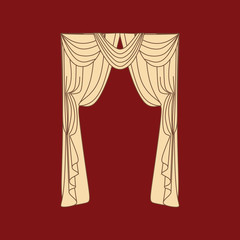 curtains. interior textiles.   interior decoration textiles sket