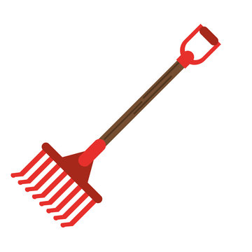 rake tool icon. Farm lifestyle agriculture and harvest theme. Isolated design. Vector illustration