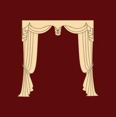 curtains. interior textiles.  interior decoration textiles sketc