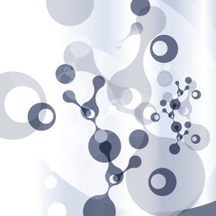 Geometric background molecule and communication. Connected atoms. Vector illustration