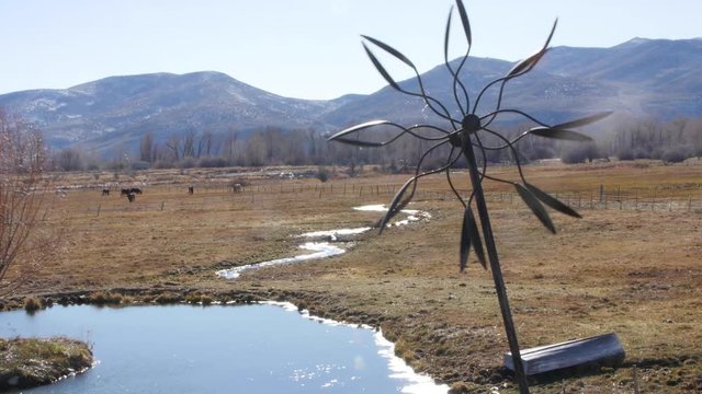 Decorative wind flower spinner go around in circles