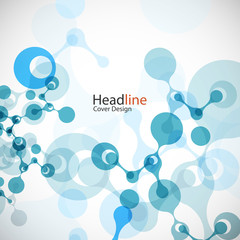 Geometric background molecule and communication. Connected atoms. Vector illustration