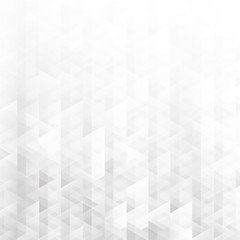 Obraz premium Geometric background with white grey triangles features a clean subtle polygonal pattern ideal for modern corporate presentations, minimalist web banners, and digital technology headers