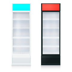 Upright Empty Fridges Template