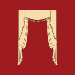 curtains. interior textiles.  interior decoration textiles sketc