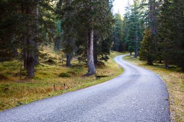 Obraz premium Mountain road in the mountains Dolomites