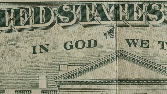 In God We Trust on a US twenty dollar bill