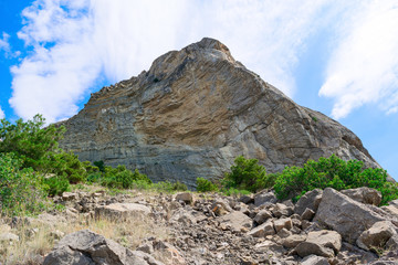 small slate rock. next are the stones after rockfall
