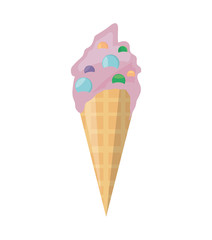 sweet ice cream delicious isolated icon vector illustration design