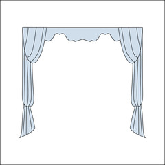 curtains. interior textiles.   interior decoration textiles sket
