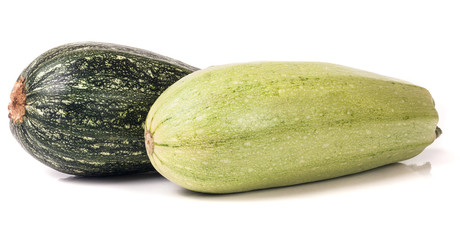 zucchini and squash isolated on white background