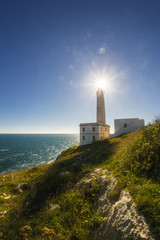 otranto lighthouse over blue adriatic sea