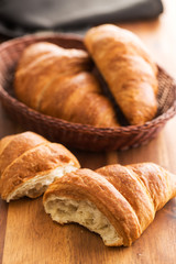 Tasty buttery croissants.