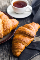 Tasty buttery croissant.